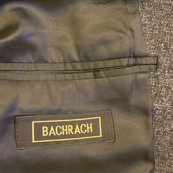 Bachrach Mens Charcoal Wool 3 Button Blazer  / Mens Size L 42 - Picture 13 of 15